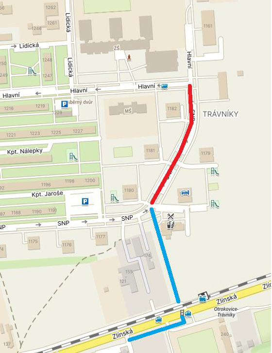 Cyklistické propojení čtvrti Kvítkovice se sídlištěm Trávníky 2